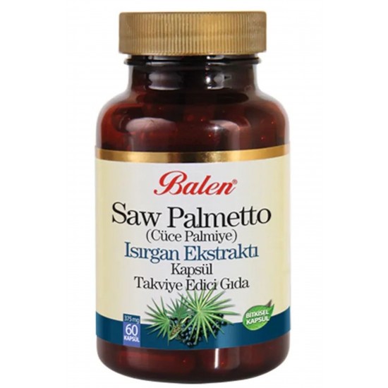 Saw Palmetto (Cüce Palmiye) Isırgan Ekstraktı 375 mg 60 Kapsul