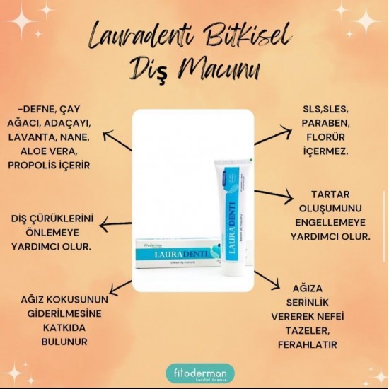 İki Adet Lauradenti Bitkisel Diş Macunu 100 mL