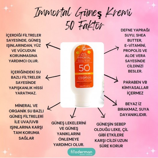 Immortal Güneş Kremi 50 Faktör 100 ml